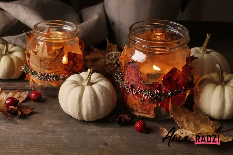 Stroik jesienny ze świeczkami w słoikach, a także najpiękniejsze stroiki jesienne krok po kroku - jak je zrobić