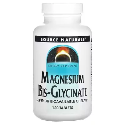 Source Naturals, Bis-glicynian magnezu, 120 tabletek Source Naturals, Bis-glicynian magnezu, 120 tabletek