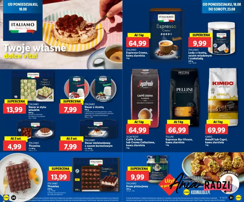 Kawy włoskie w świetnej cenie! Gazetka Lidla