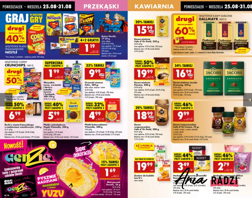 W Biedronce dużo promocji na różne rodzaje kaw Biedronka - gazetka