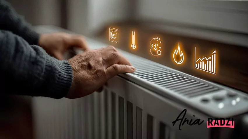 Nowe źródło ciepła nie zawsze obniża koszty ogrzewania mężczyzna trzyma dłonie na grzejniku