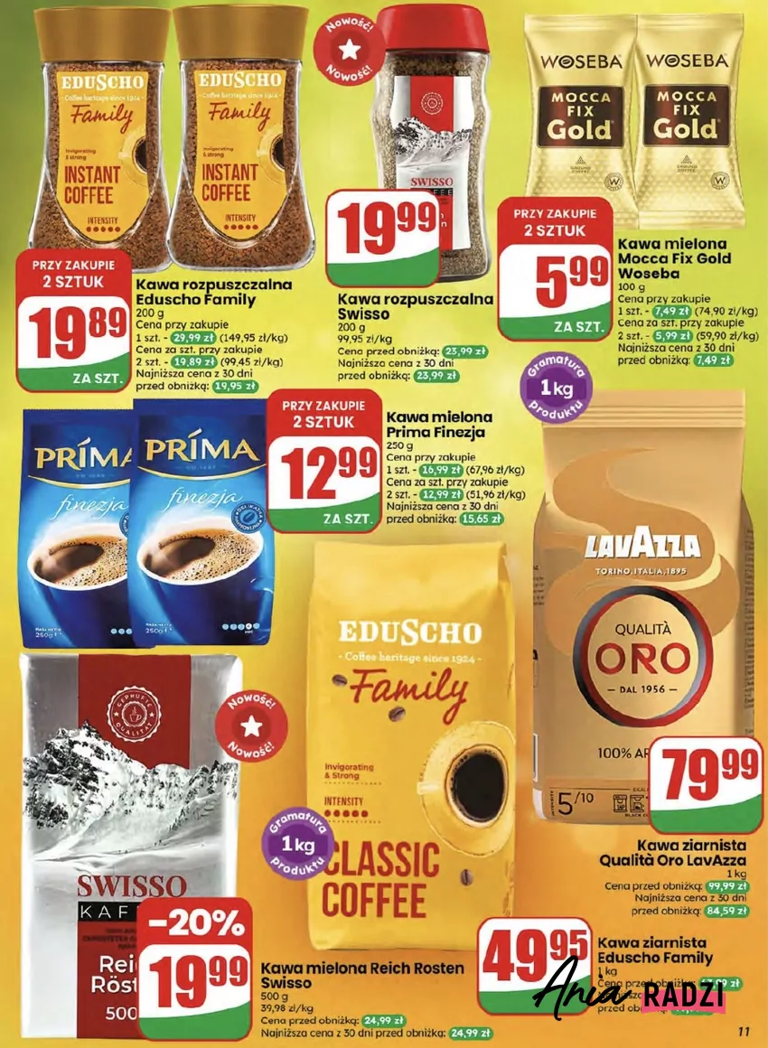 Kawa ziarnista Eduscho Family (1 kg)w super cenie w Dino do 11 sierpnia Promocje w Dino
