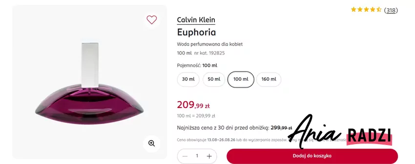 Calvin Klein Euphoria w obniżonej cenie Rossmann - gazetka