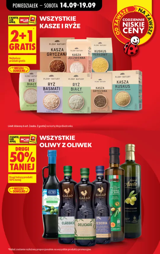 Wszystkie kasze, ryże i oliwy z oliwek w promocji Biedronka - gazetka