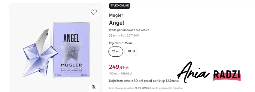 Woda perfumowana dla kobiet w dużej przecenie Rossmann - gazetka