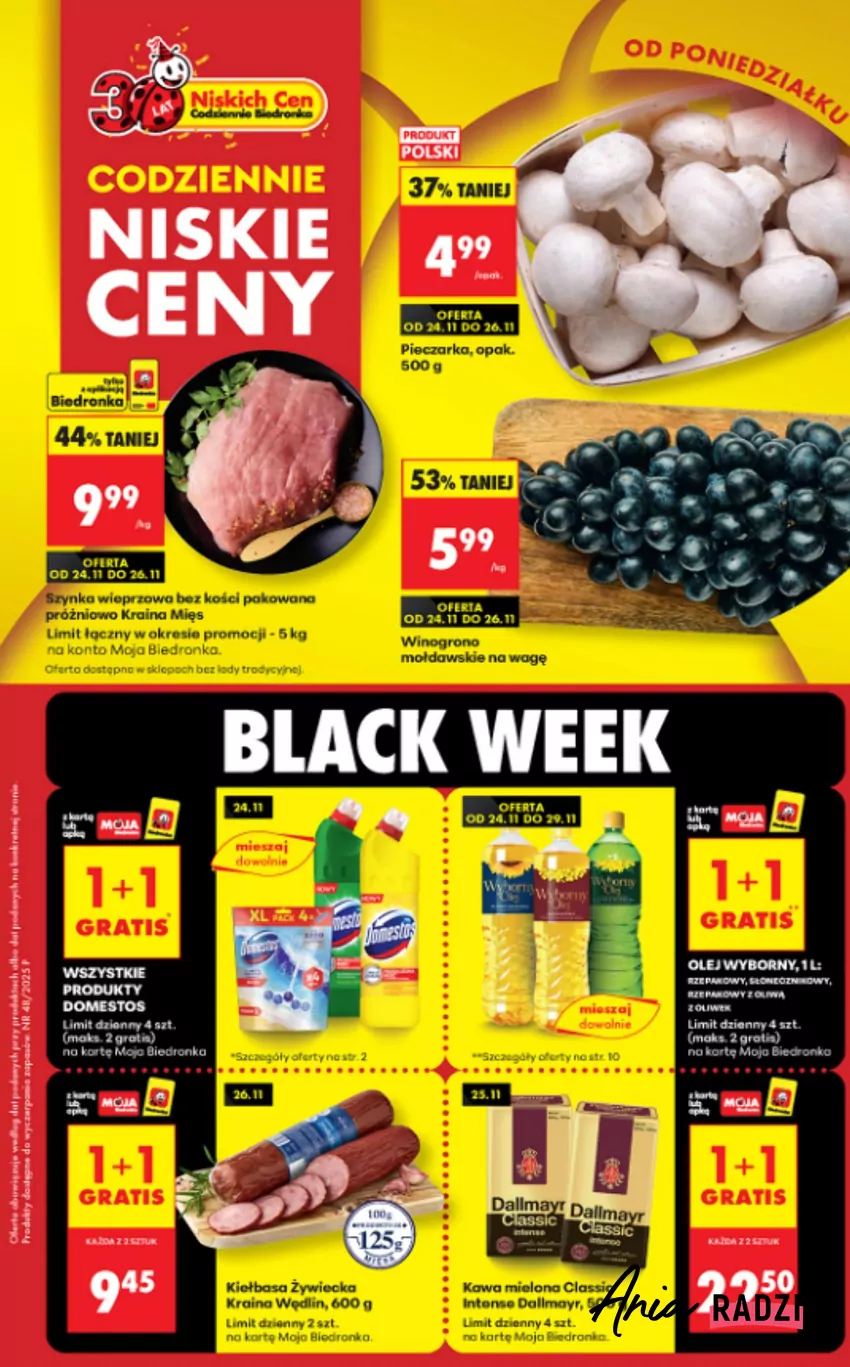 W promocji m.in. kultowa kawa z okazji Black Week Biedronka - gazetka