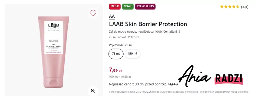 Wysokiej jakości żel do mycia twarzy w cenie mniej niż 8 zł Rossmann - gazetka