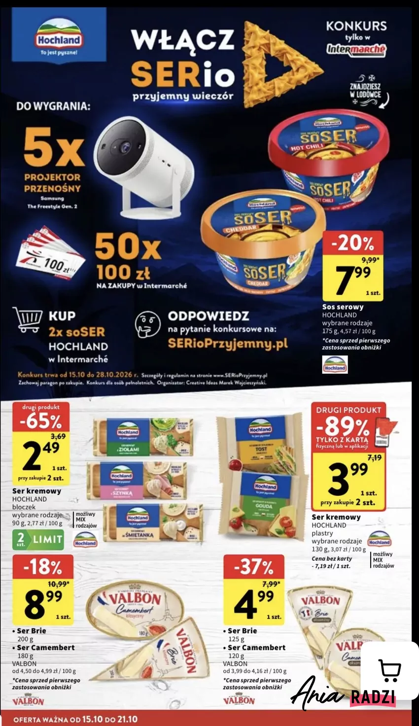 Sos serowy Hochland (175 g) 20% taniej do 21.10 Promocje w Intermarche