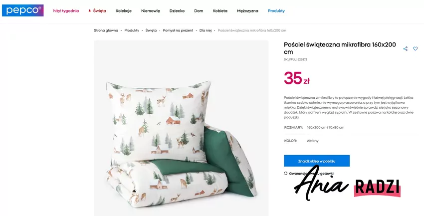 Pościel świąteczna z Pepco, fot. pepco.pl Pościel świąteczna z Pepco