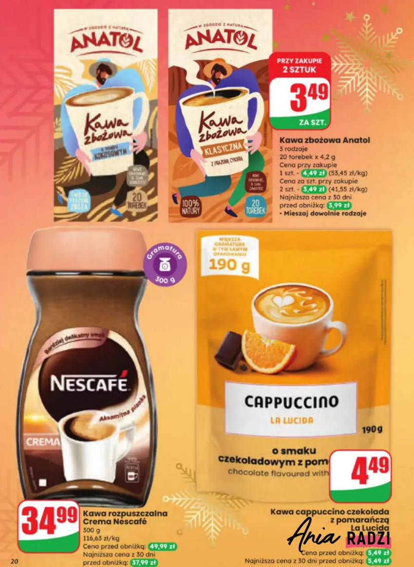 W promocji m.in. cappuccino z pomarańczą Dino - gazetka