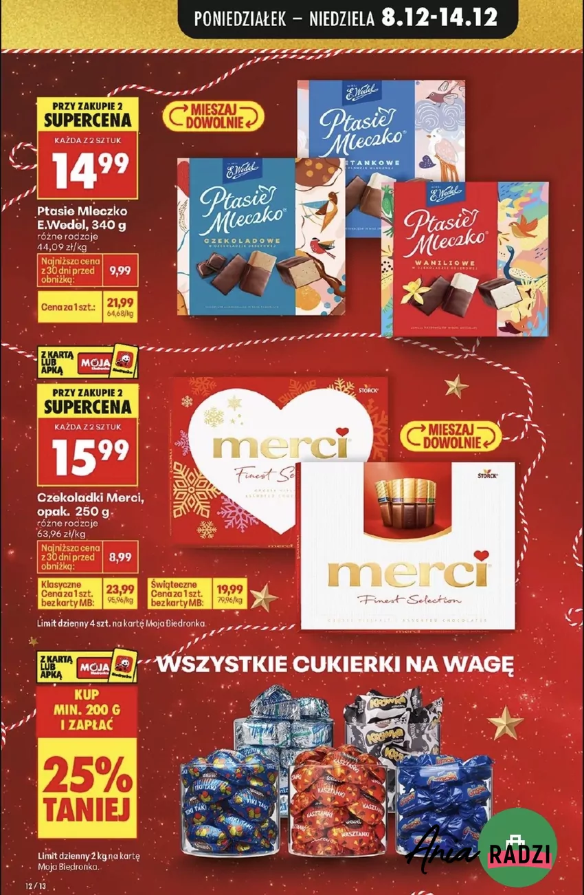 Wszystkie cukierki na wagę można kupić w niższej cenie Promocje w Biedronce