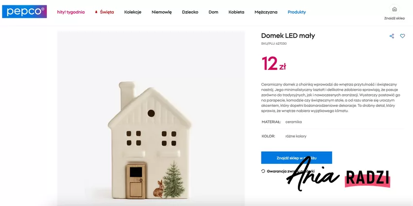 Domek ceramiczny LED z Pepco, fot. pepco.pl Domek ceramiczny LED z Pepco