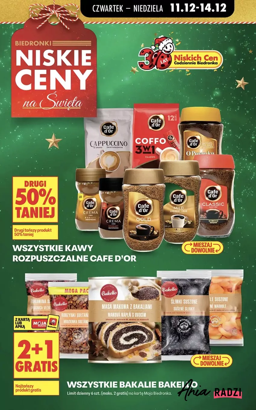 Wszystkie bakalie marki Bakello są objęte rabatem 2+1 gratis Promocje w Biedronce