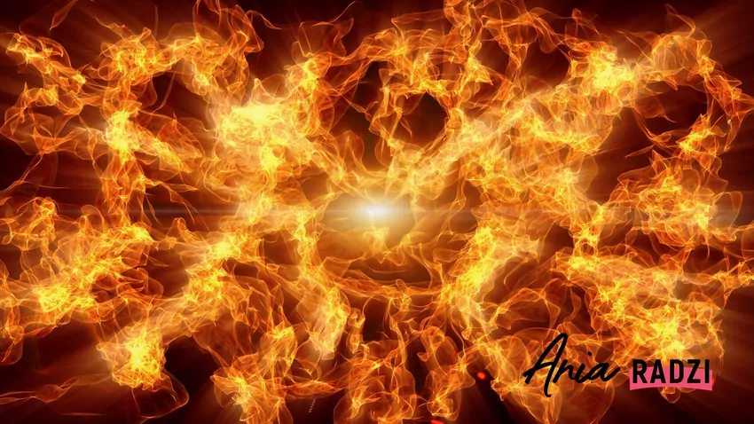 Fala płomieni z kominka jest wywołana dopływem tlenu do nagromadzonego gazu drzewnego