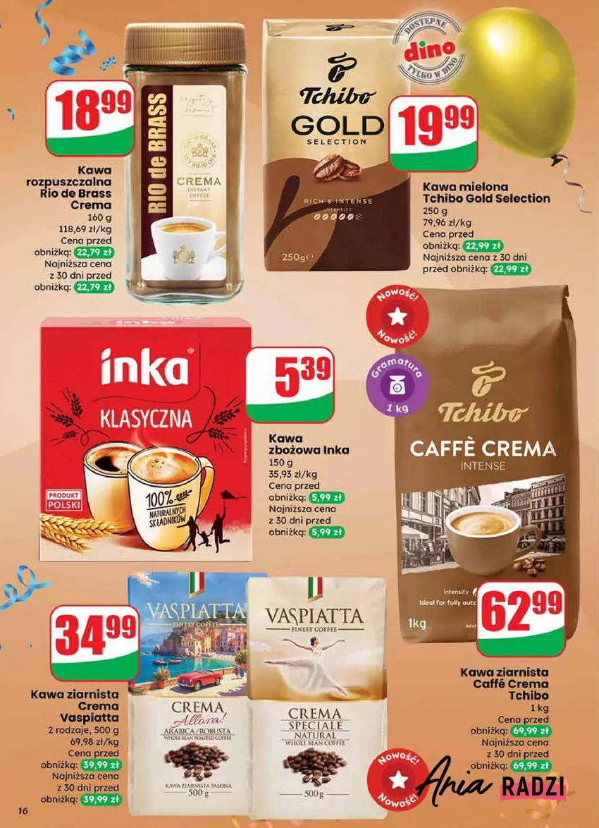 Dużo genialnych kaw w obniżonych cenach Dino - gazetka