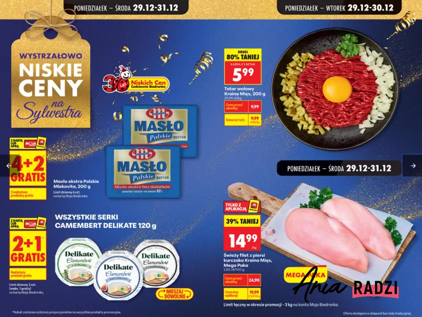 W Biedronce przecena m.in. masła i serków Biedronka - gazetka