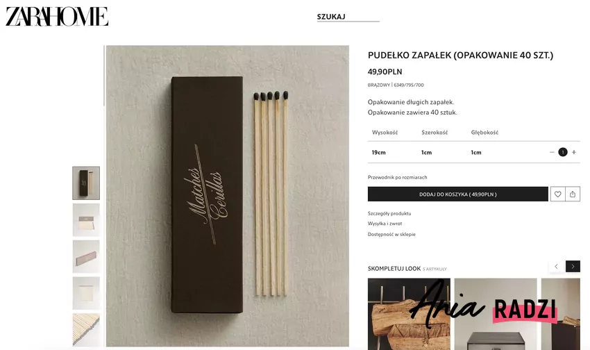 Zapałki Zara Home
