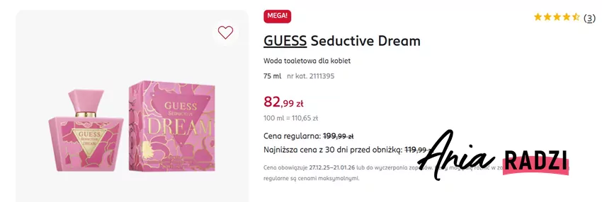 Duża obniżka ceny kultowego zapachu GUESS Rossmann - gazetka