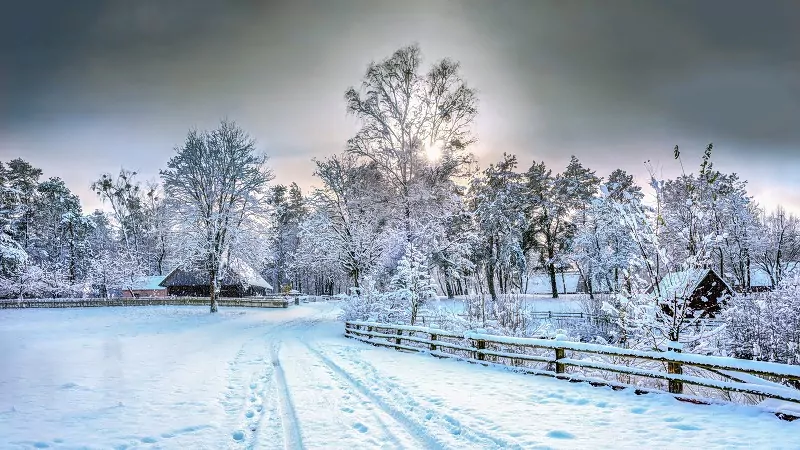 ośnieżone miasteczko