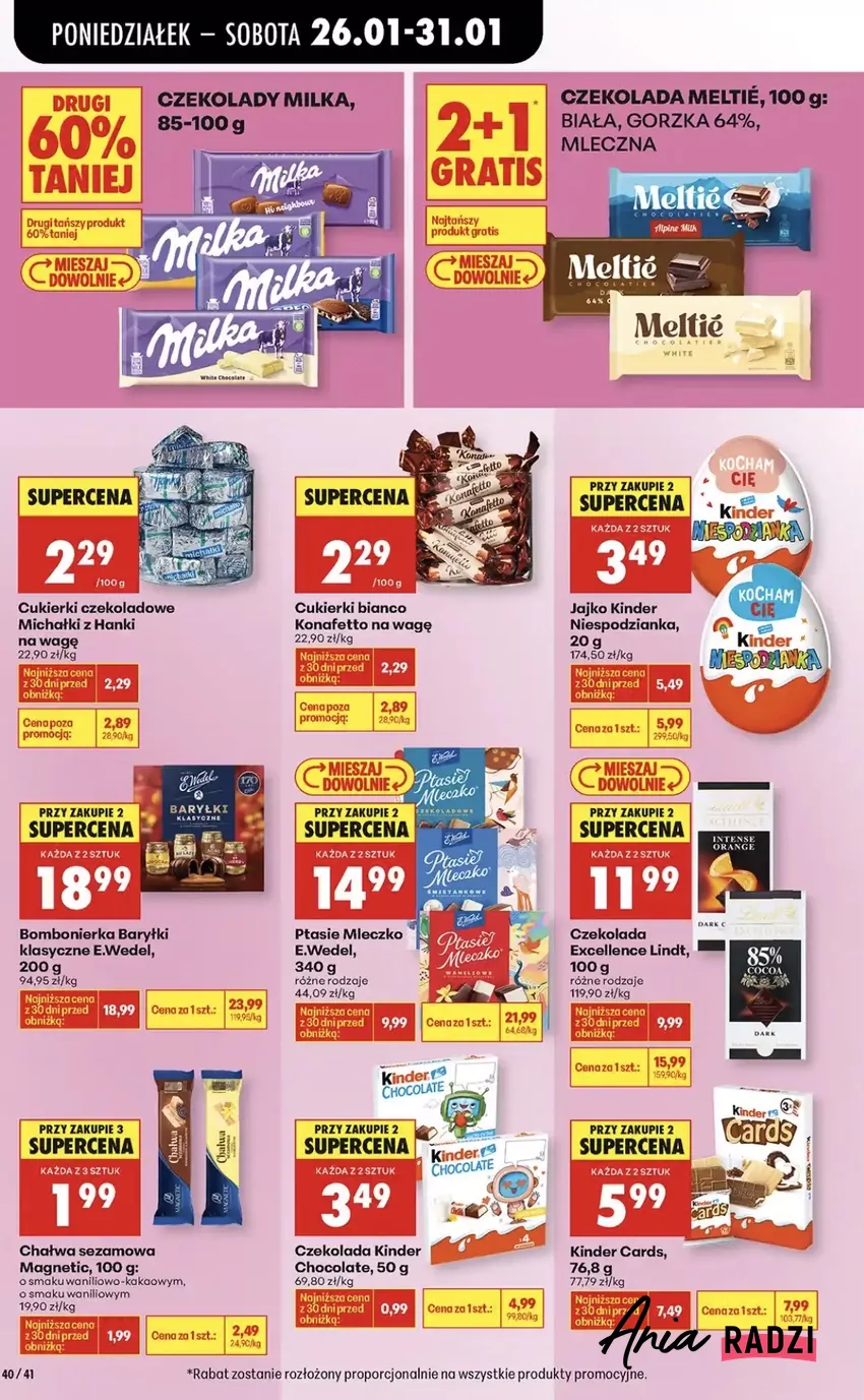 Cukierki Michałki są w super cenie Promocje w Biedronce