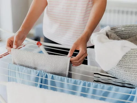 Suszenie ubrań zimą