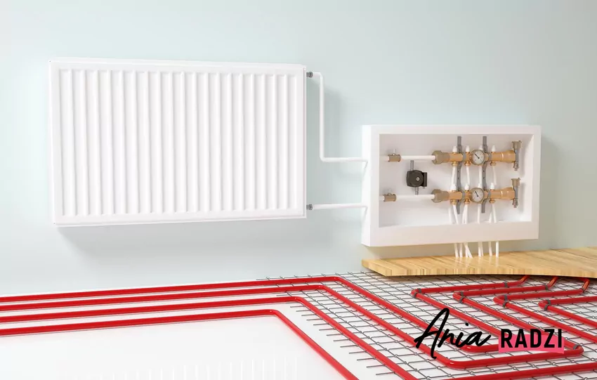 Ogrzewanie mieszane schemat