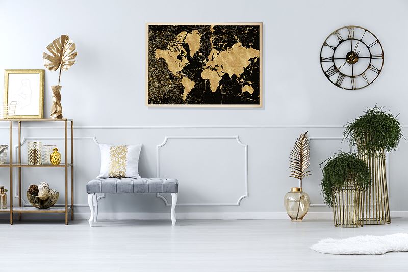 Złota mapa świata